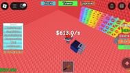 Placing building items at the tower (Image via Roblox)